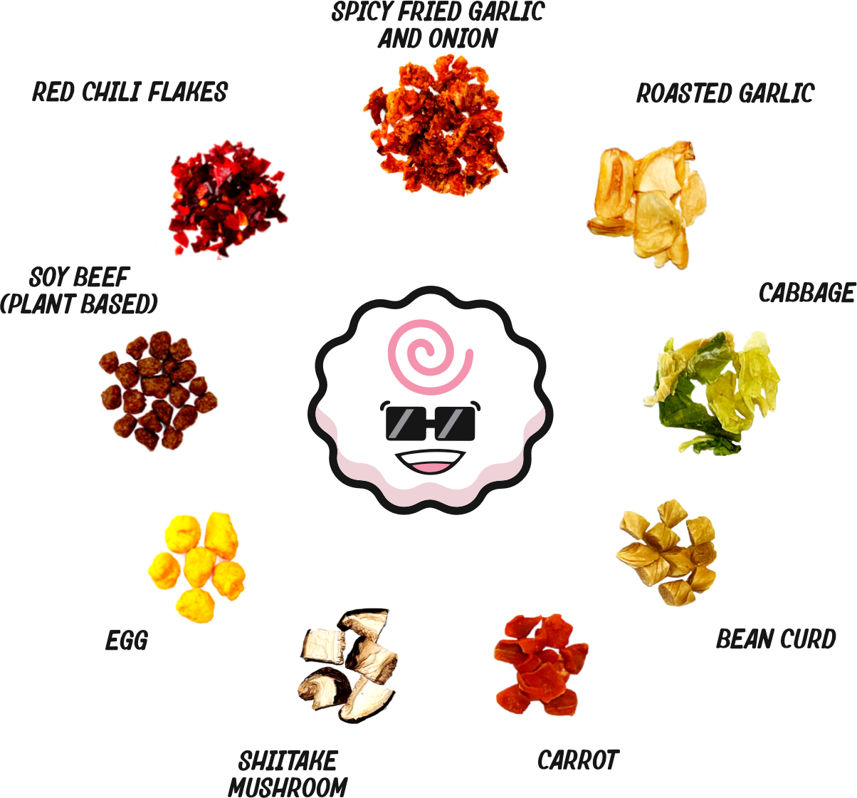 Spicy Garlic Dried Toppings Mix - 14 oz