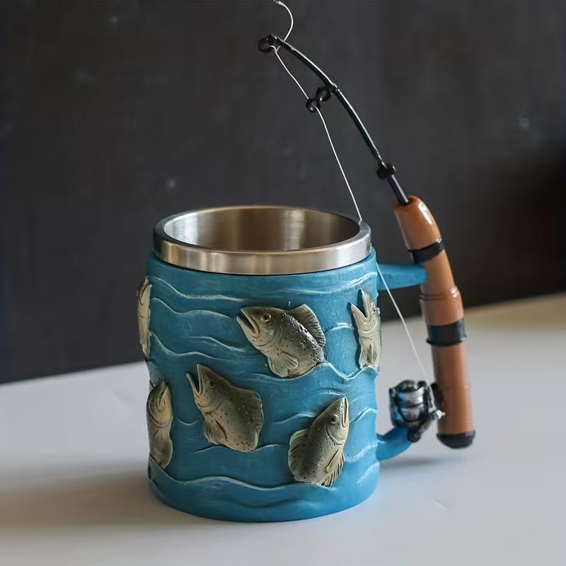 Keepin' It Reel" Fishing Mug with 3D Handle