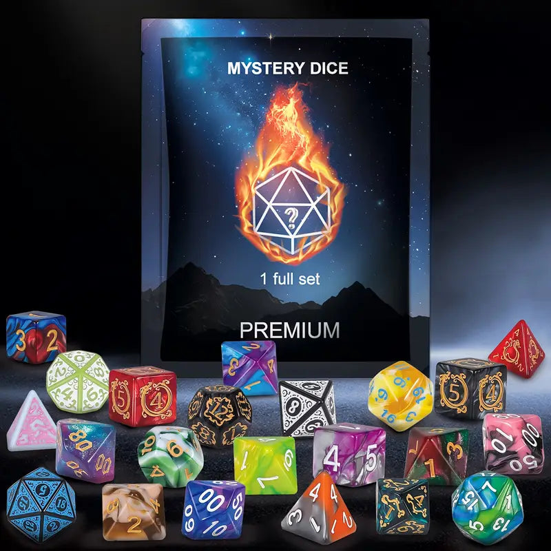 Mystery DND Dice Set with Dice Bag