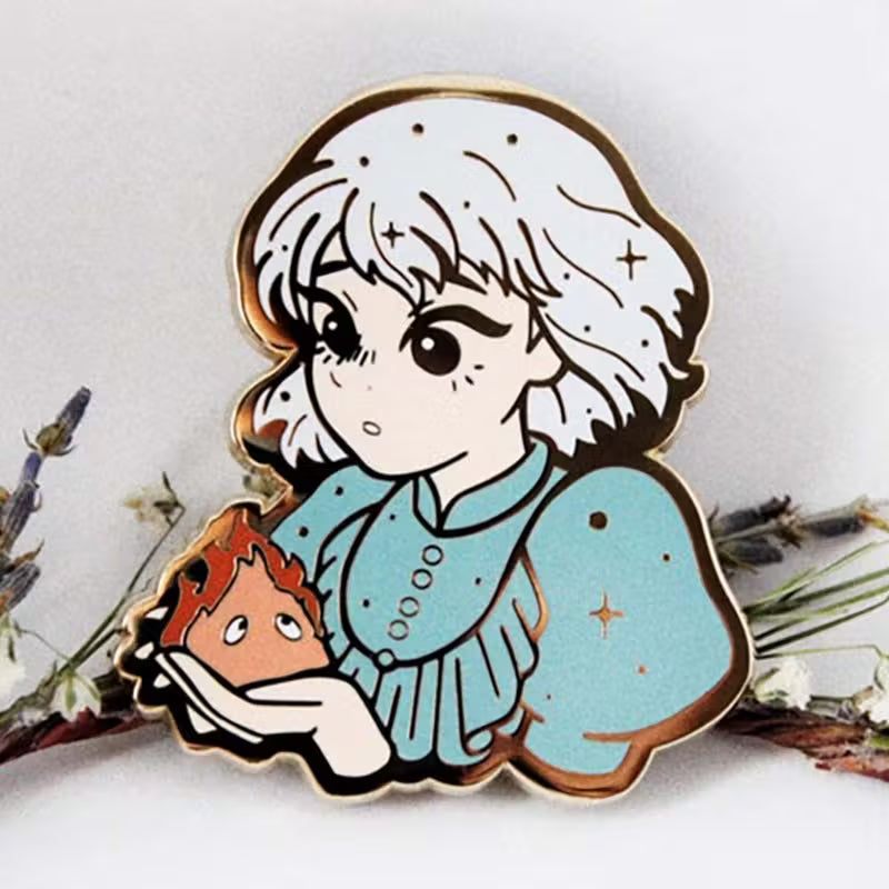 Anime Fire Enamel Pin Badge for Backpacks and Clothes