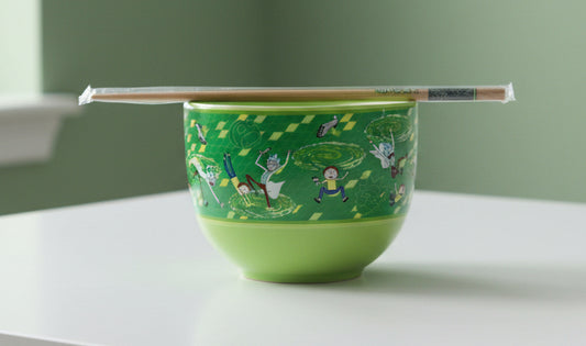 Rick & Morty 20oz Ceramic Ramen Bowl w/ Chopsticks and Spoon