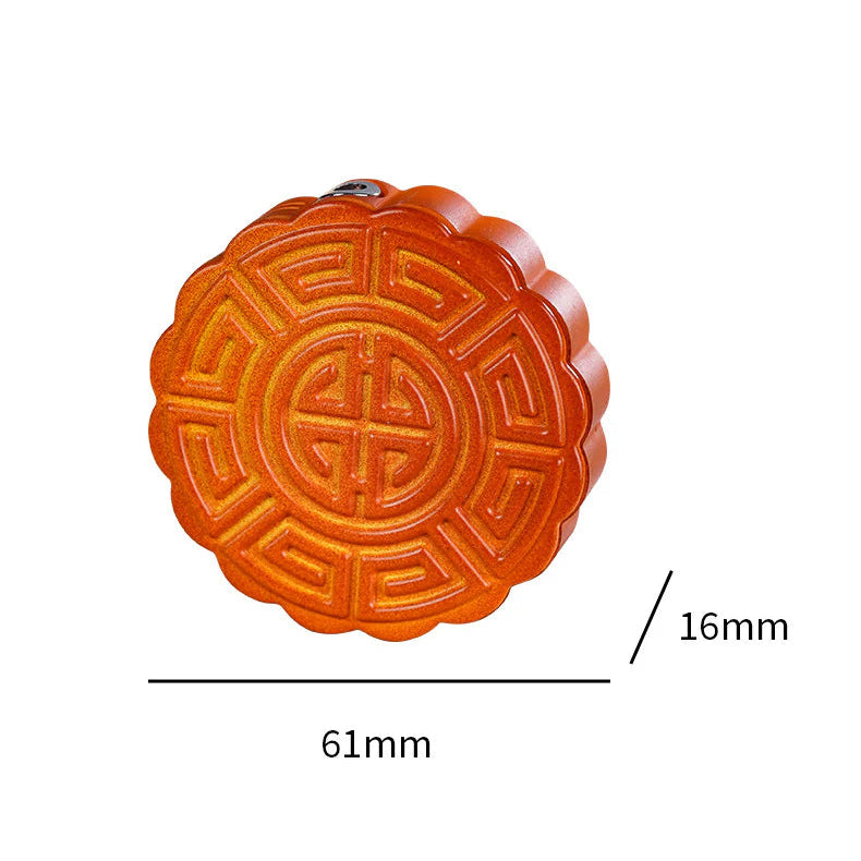 Moon-Cake Lighter Windproof Butane Refillable Red Flame
