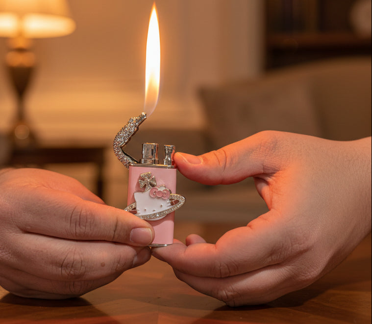 Hello Kitty Duel Flame Lighter Butane.