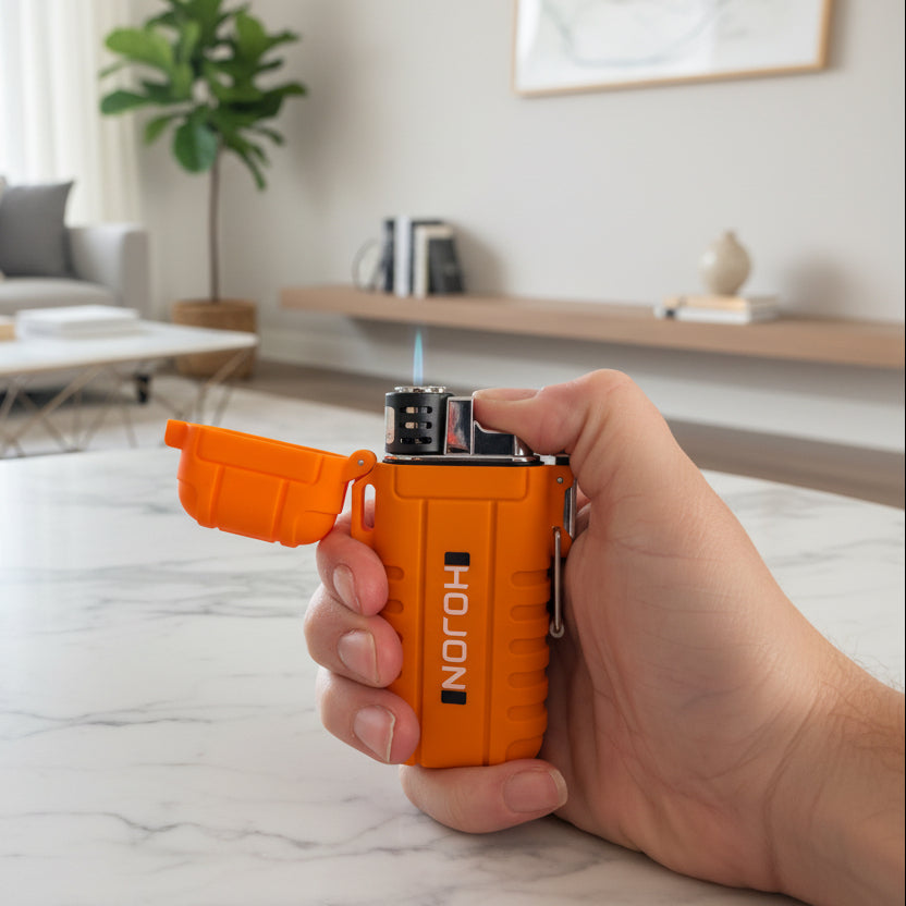 Telescopic Waterproof Butane Lighter with lanyard