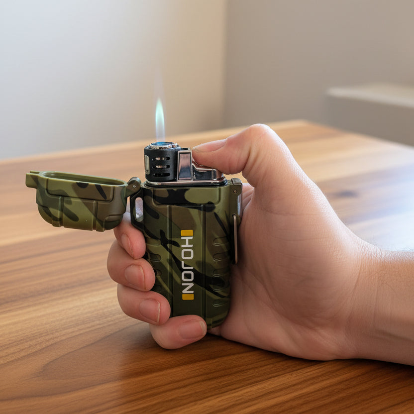 Telescopic Waterproof Butane Lighter with lanyard