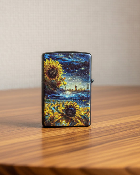 Sunflower Zippo Style Lighter Refillable Metal Lighter