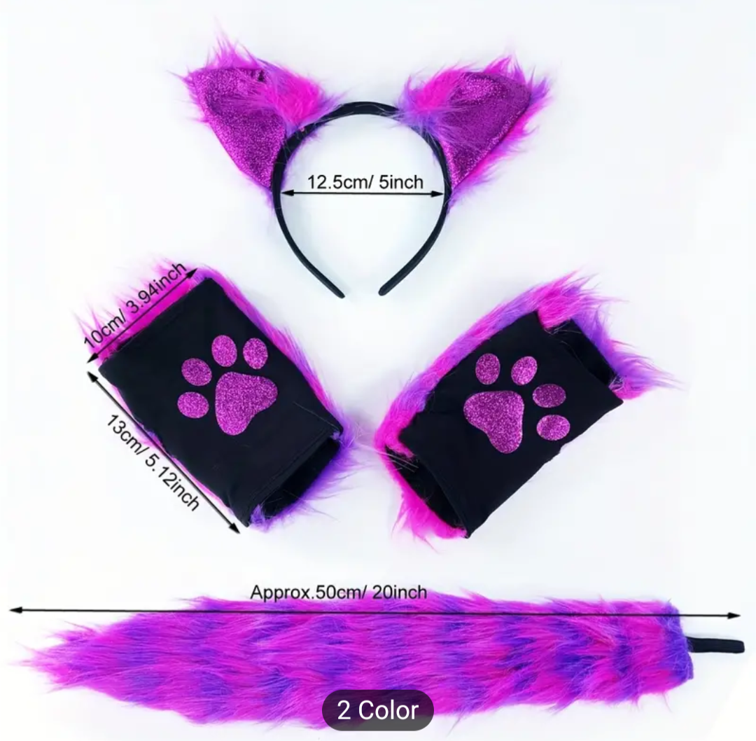 Ears Gloves and Tail