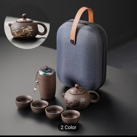 Color Changing Travel Tea Set with Carrying Case.