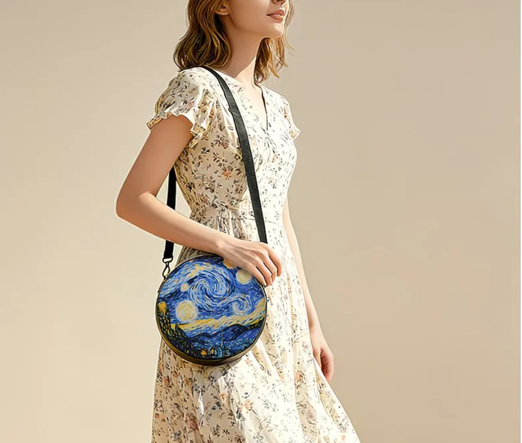 Starry Night Purse Van Gogh Starry Night Backpack Purse