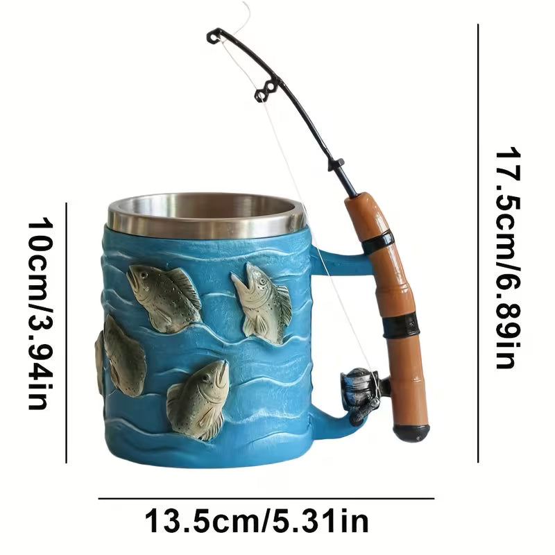 Keepin' It Reel" Fishing Mug with 3D Handle