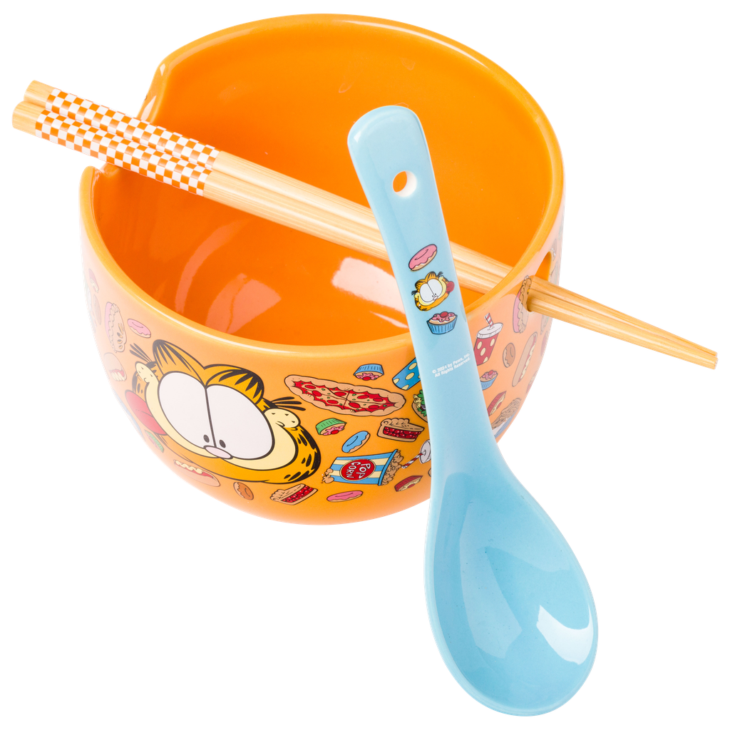 Garfield Junk Food Pattern  20oz Ceramic Ramen Bowl