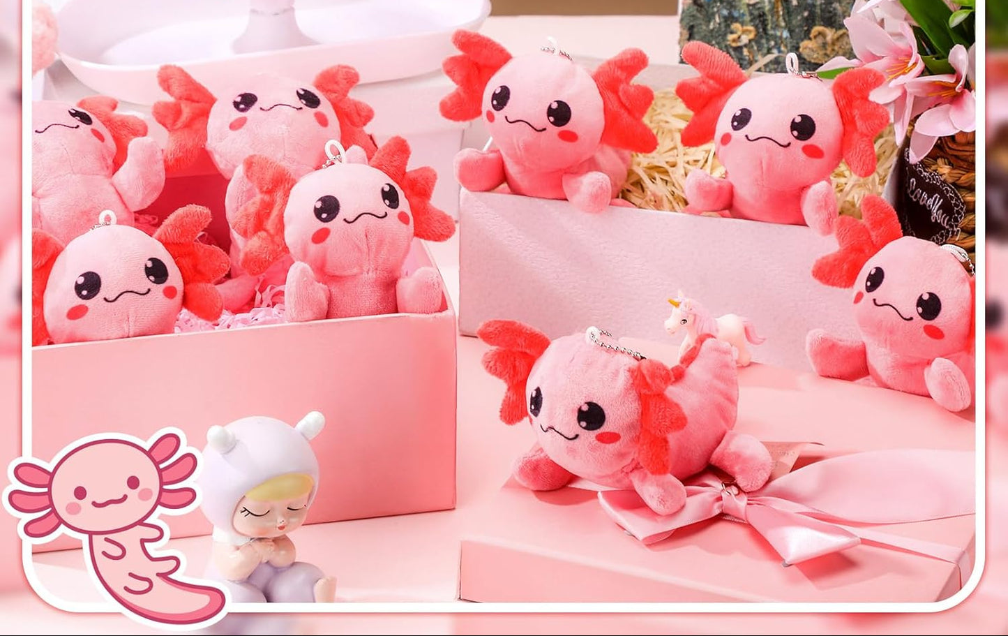 Axolotl Stuffy Key Chain