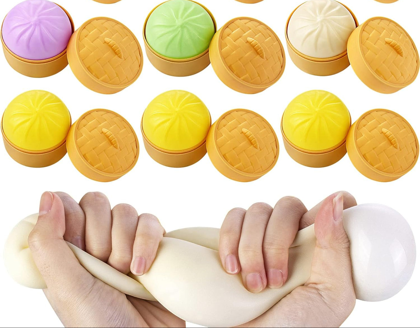 Colorful Dumpling squish Ball Fidget Toy, Stress Ball
