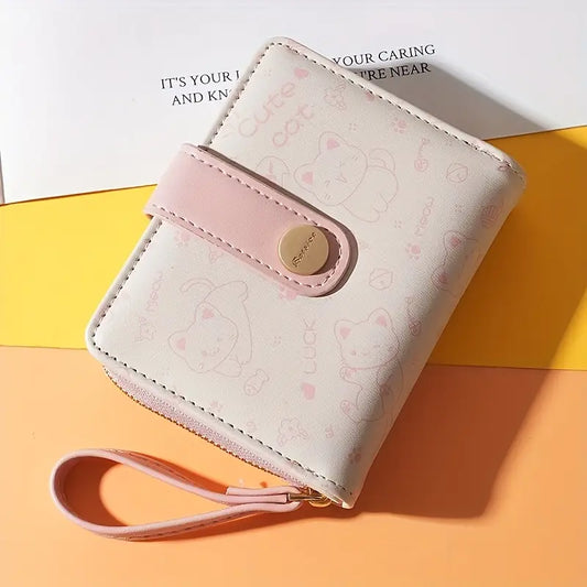 Kawaii Cat Wallet Pink