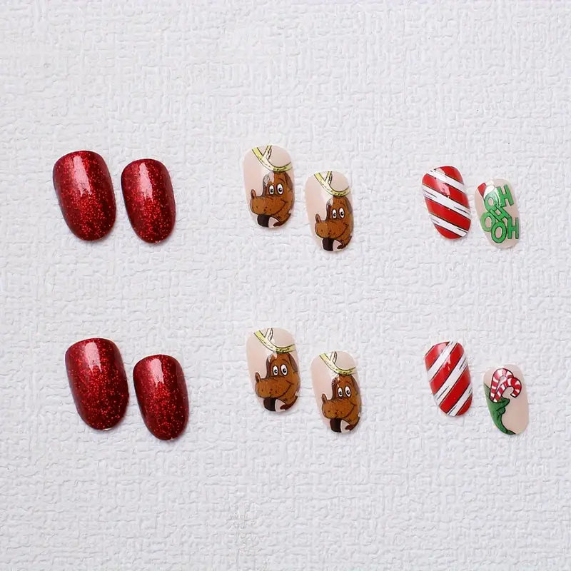 48pcs Christmas Press On Nails