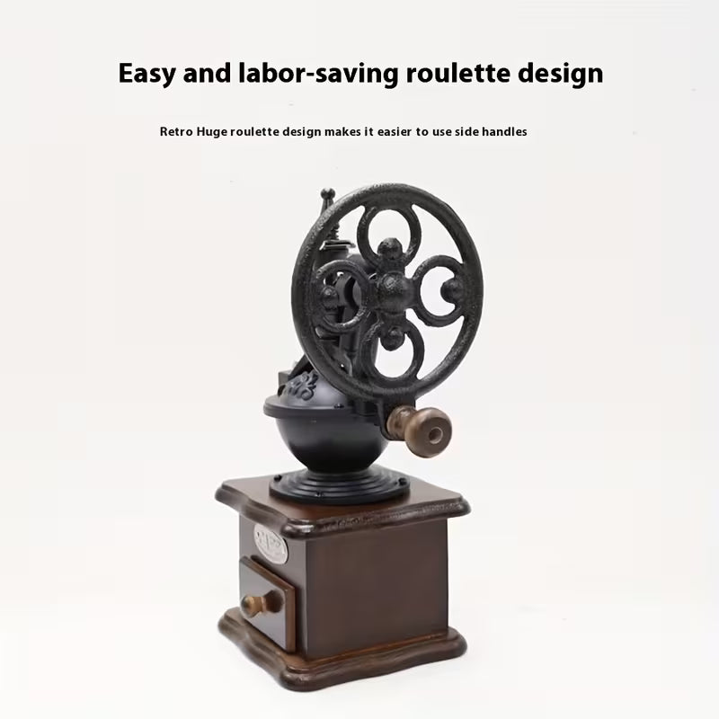 Manual Coffee Grinder, Wooden Bean Grinder Vintage Grinder