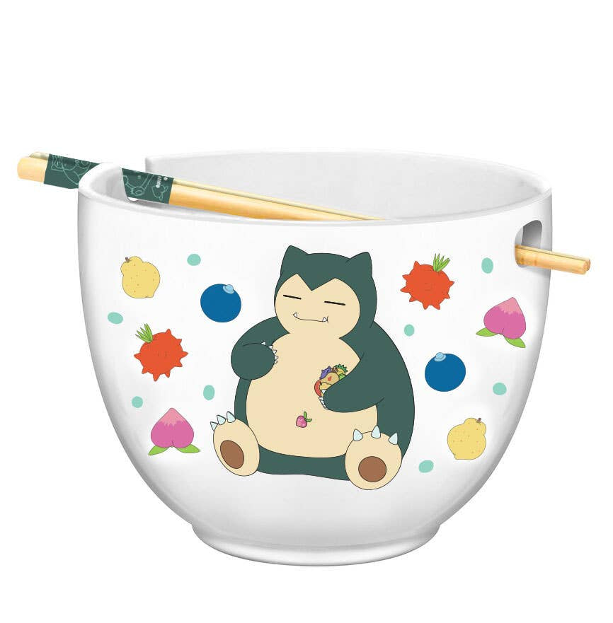 Pokemon Snorlax Ramen Bowl with Chopsticks
