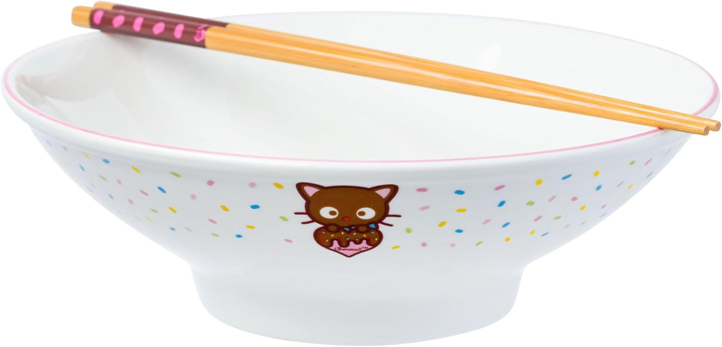 Chococat Chocolate Sprinkle Heart 30oz Ceramic Ramen Bowl