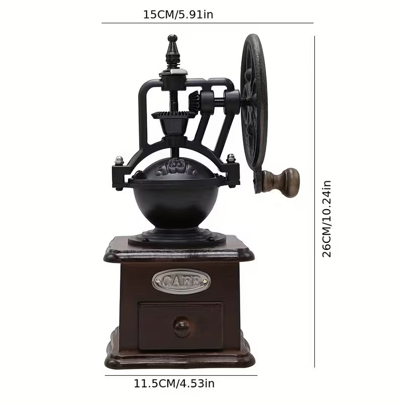 Manual Coffee Grinder, Wooden Bean Grinder Vintage Grinder