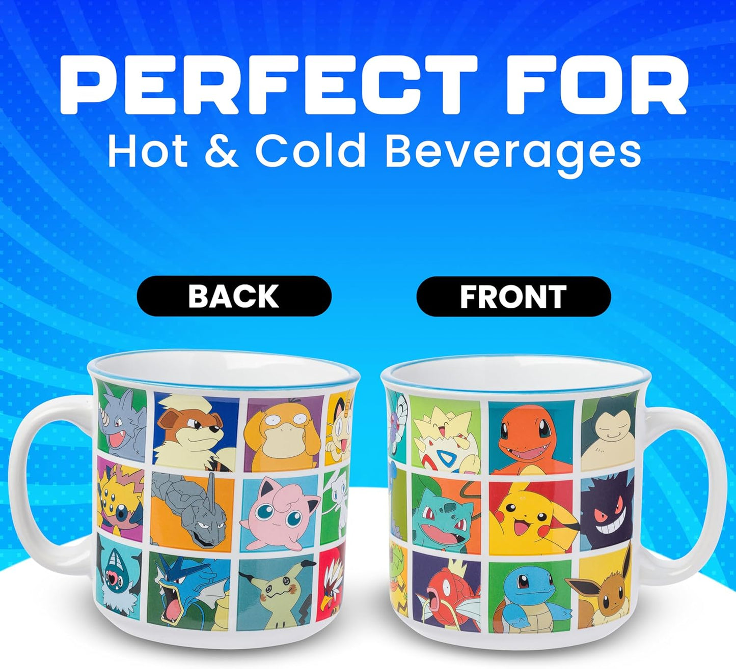 Pokemon Grid 20oz Ceramic Camper Mug