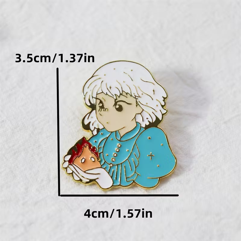 Anime Fire Enamel Pin Badge for Backpacks and Clothes