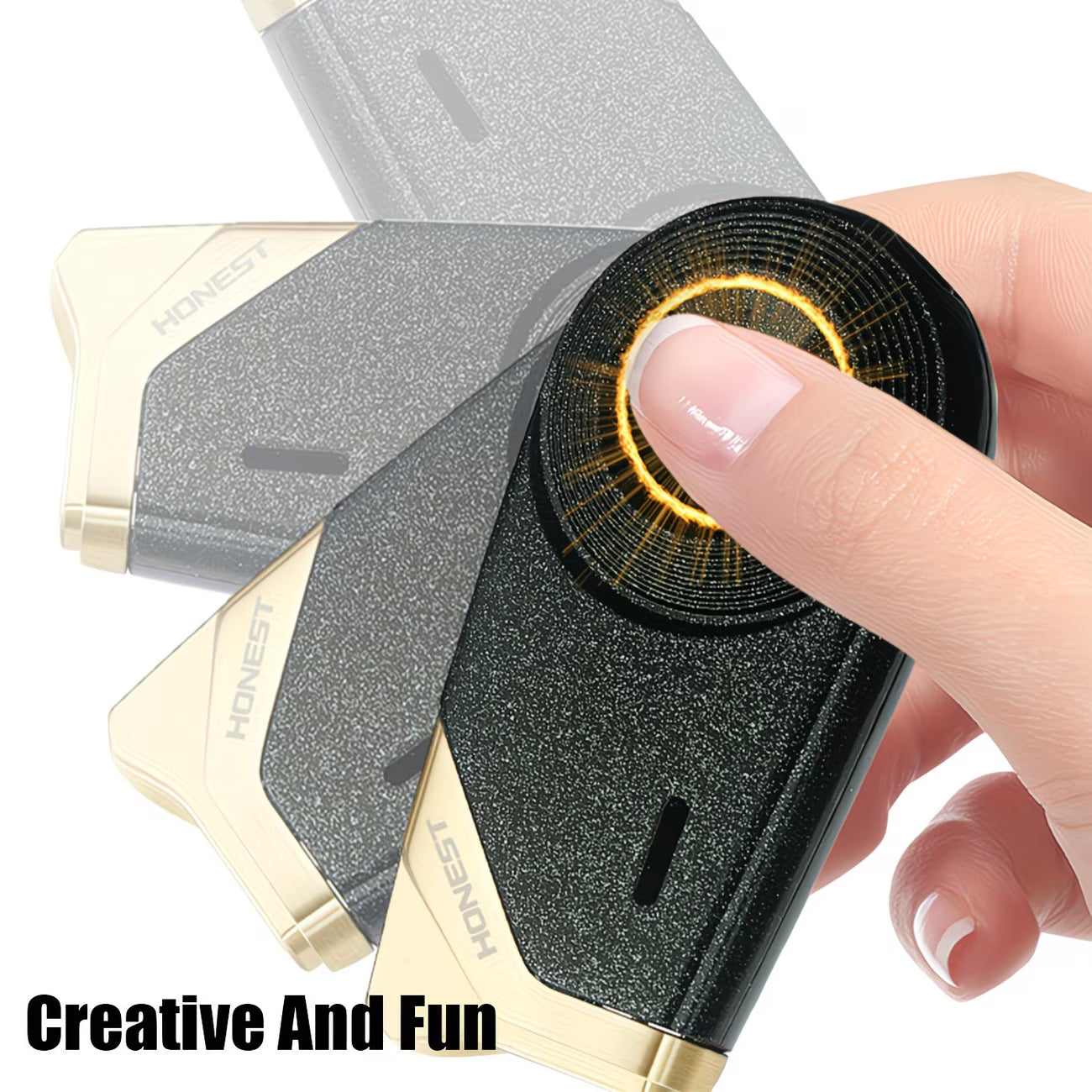 Green Sparkle Torch Lighter - Refillable Butane Gas Lighter with Rotatable Base, Portable Zinc Alloy