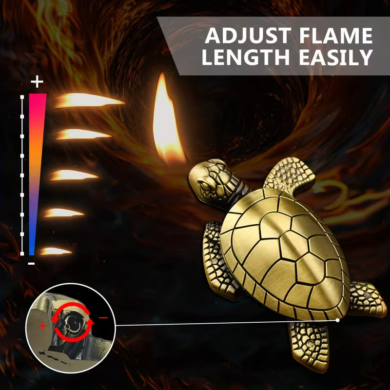 Metal Turtle Butane Torch Lighter Refillable