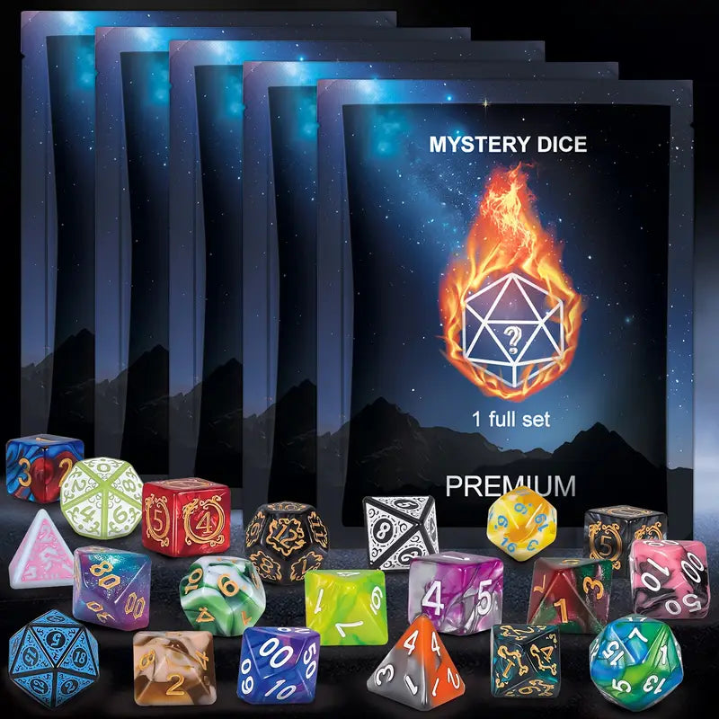 Mystery DND Dice Set with Dice Bag