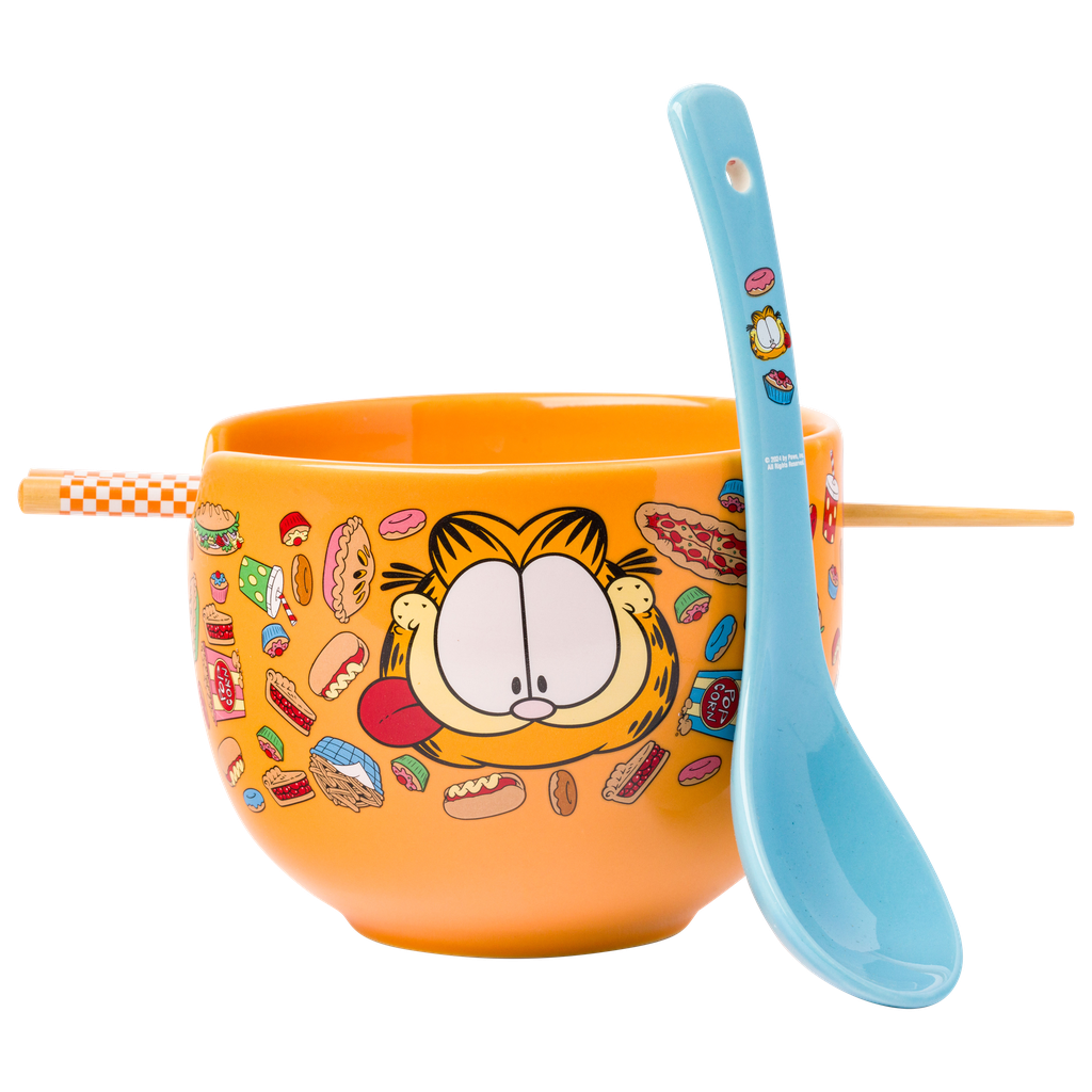 Garfield Junk Food Pattern  20oz Ceramic Ramen Bowl