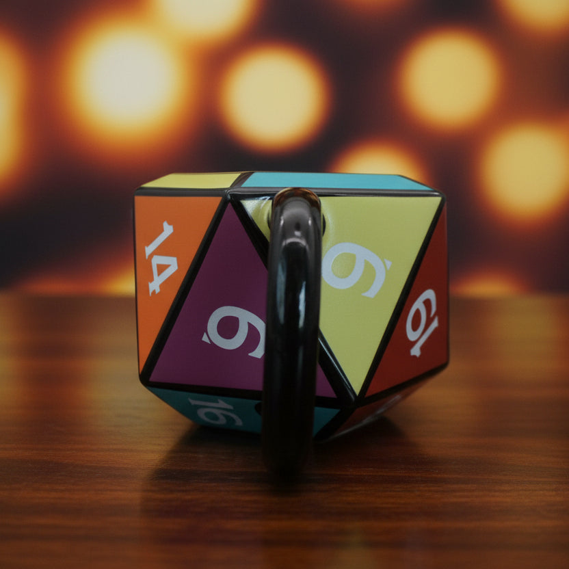 Dungeons & Dragons D20 Die Ceramic 3D Sculpted Mug