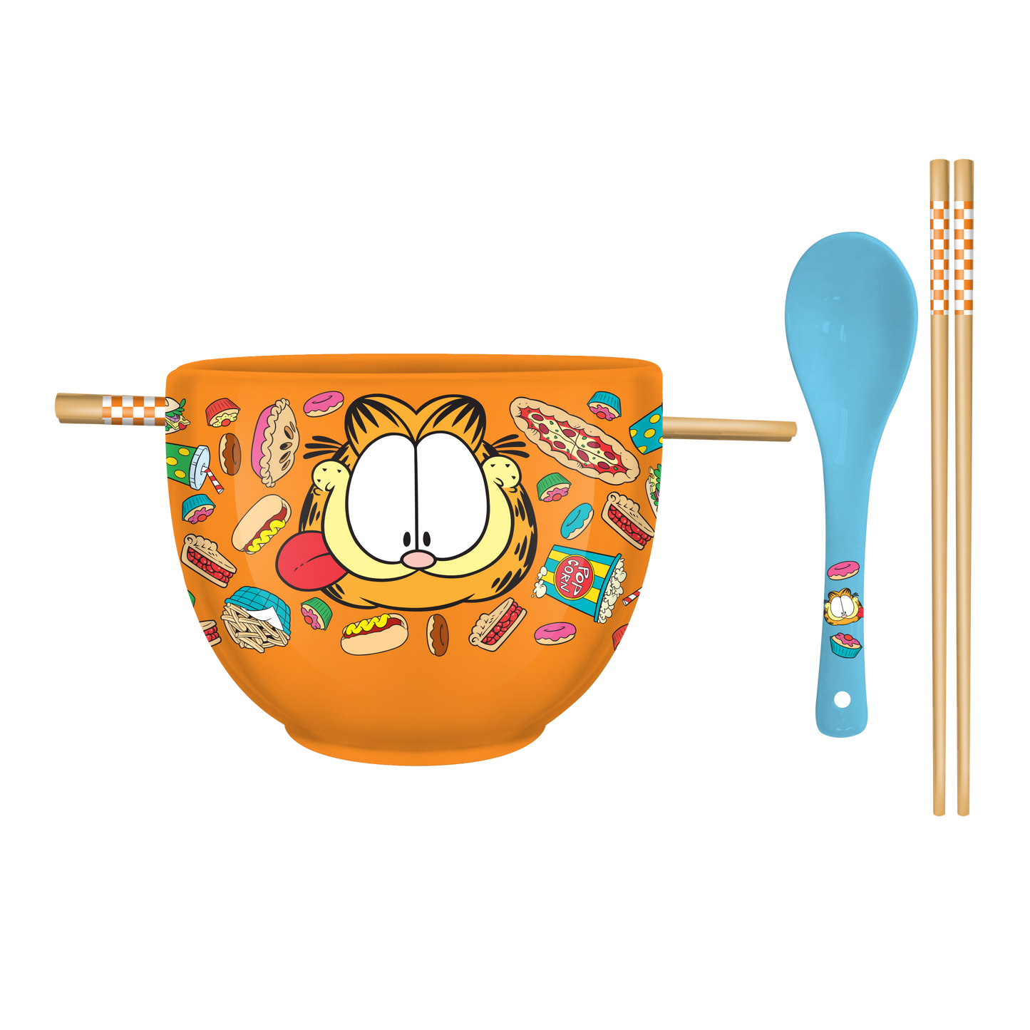 Garfield Junk Food Pattern  20oz Ceramic Ramen Bowl