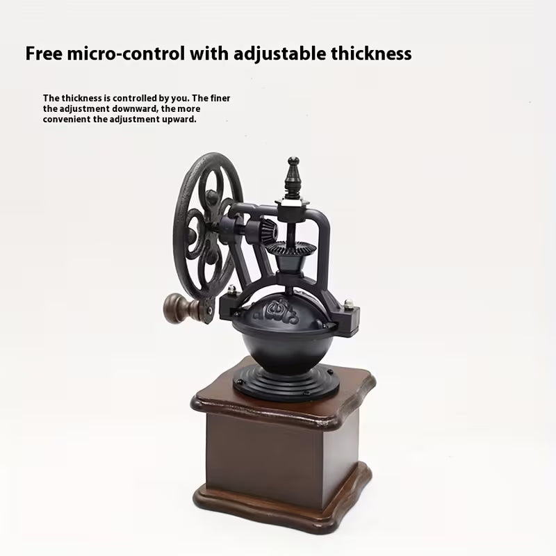 Manual Coffee Grinder, Wooden Bean Grinder Vintage Grinder