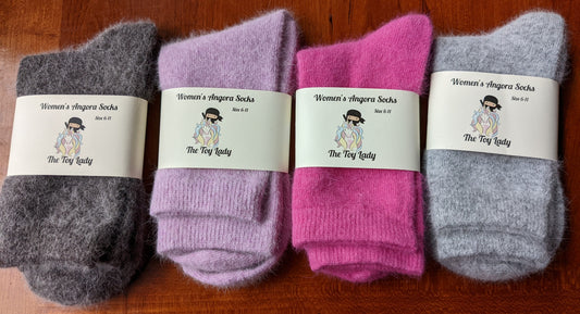 2 Pair Adult Angora Rabbit Fiber Socks