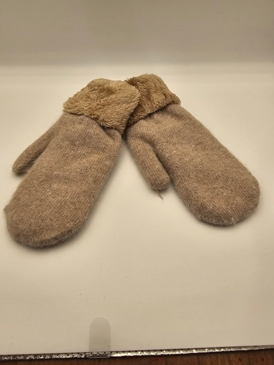 Angora Tan Mittens Adult