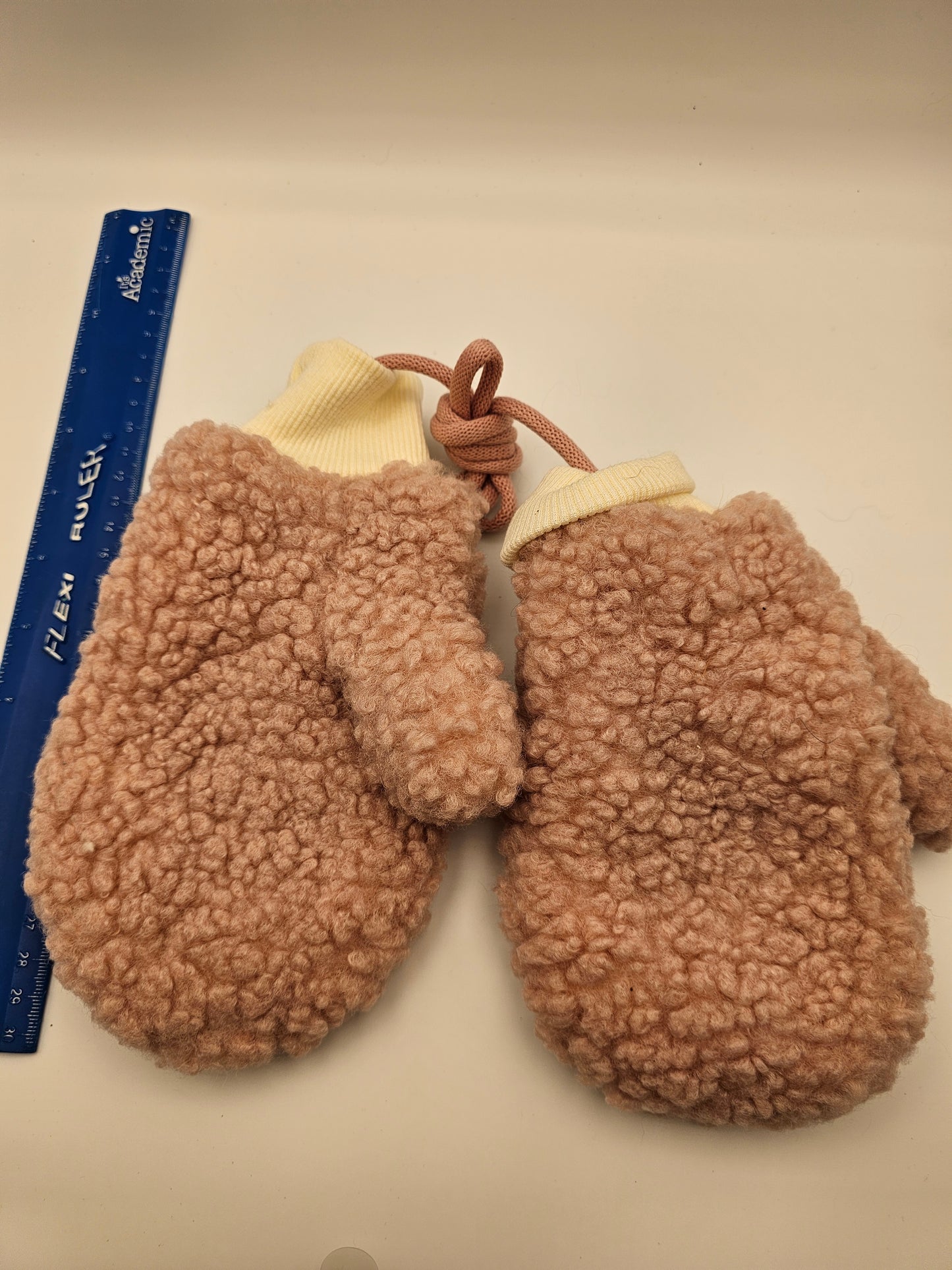 Pink Sherpa Mittens Kids