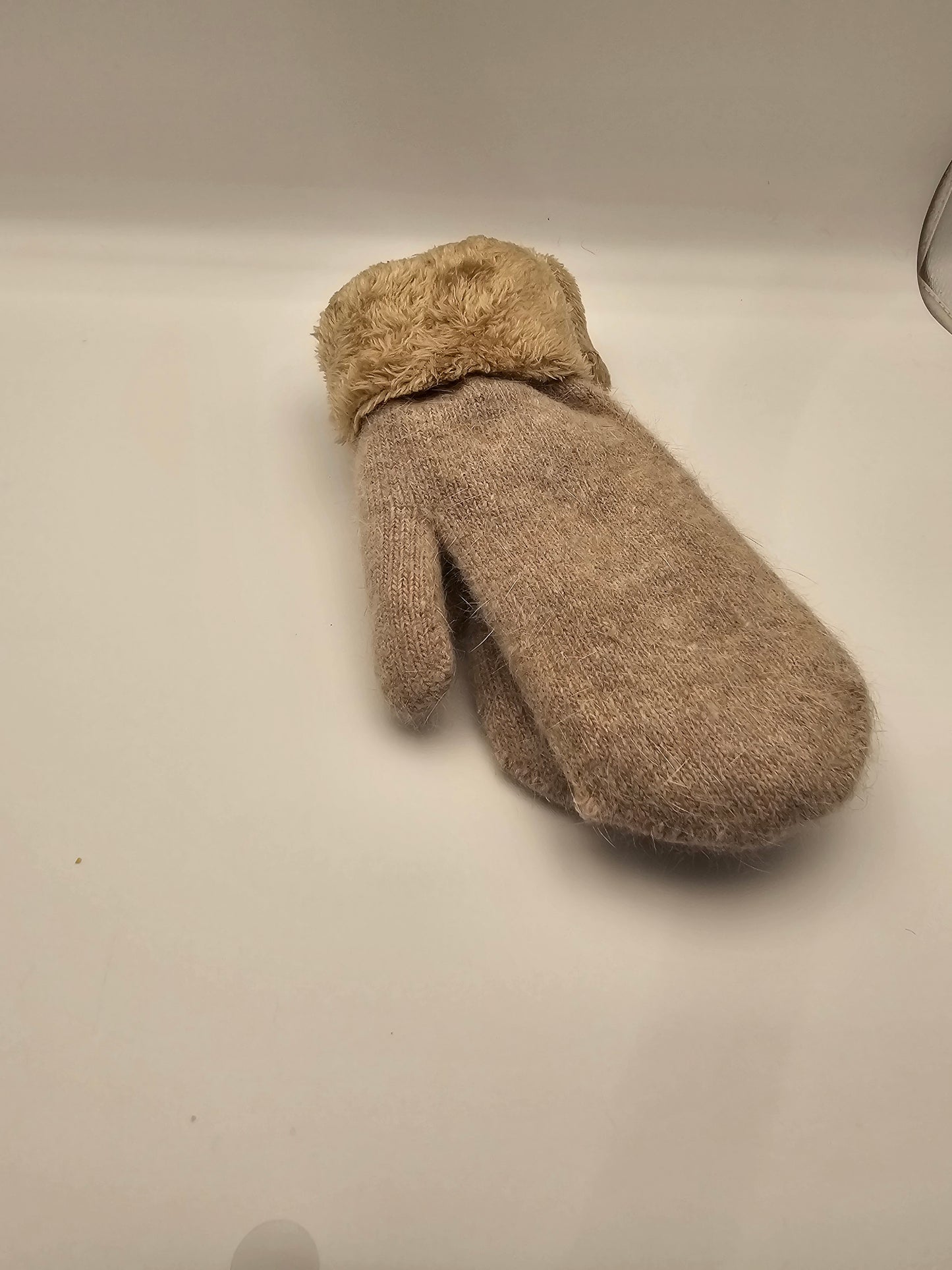 Angora Tan Mittens Adult
