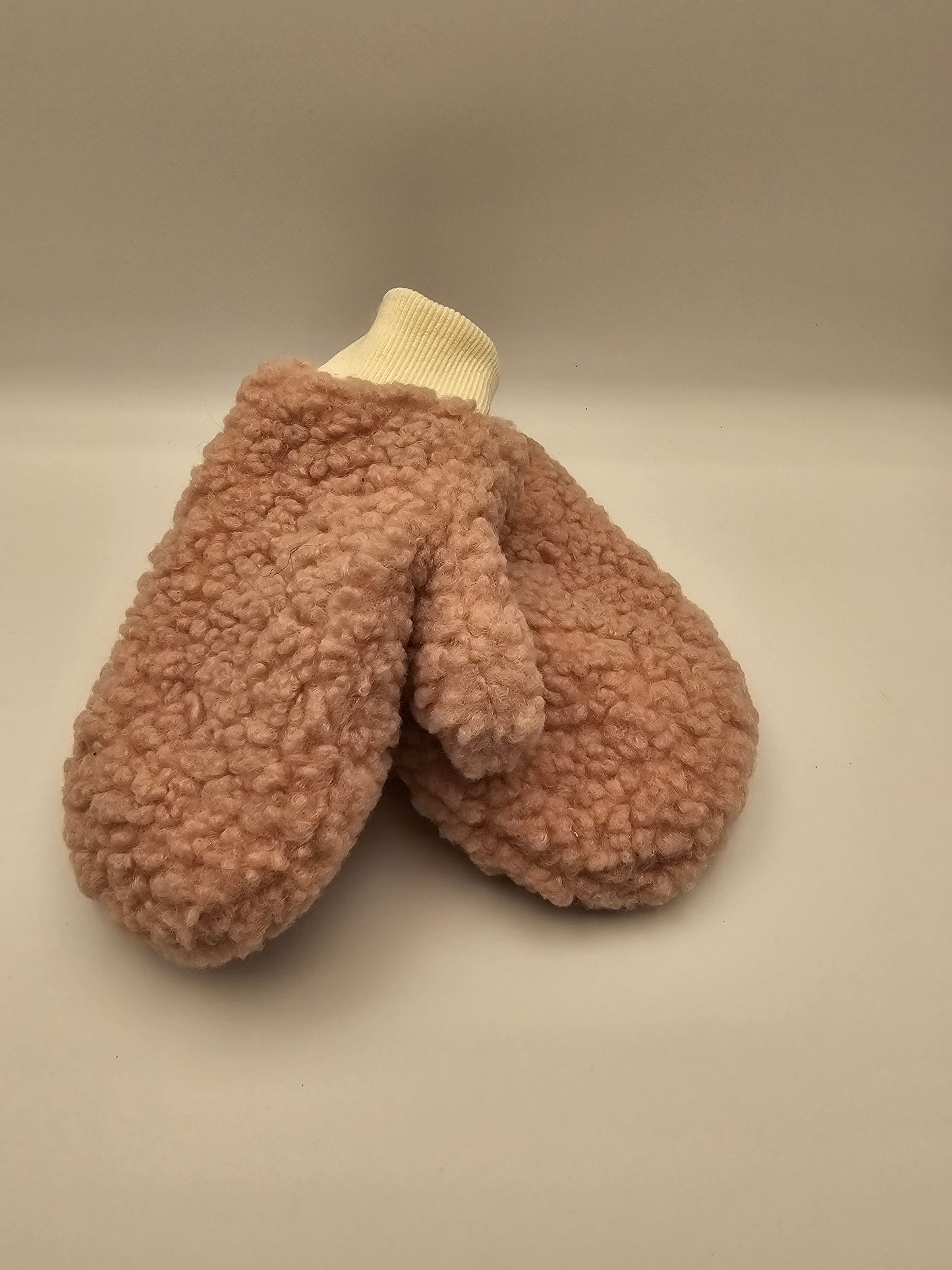 Pink Sherpa Mittens Kids