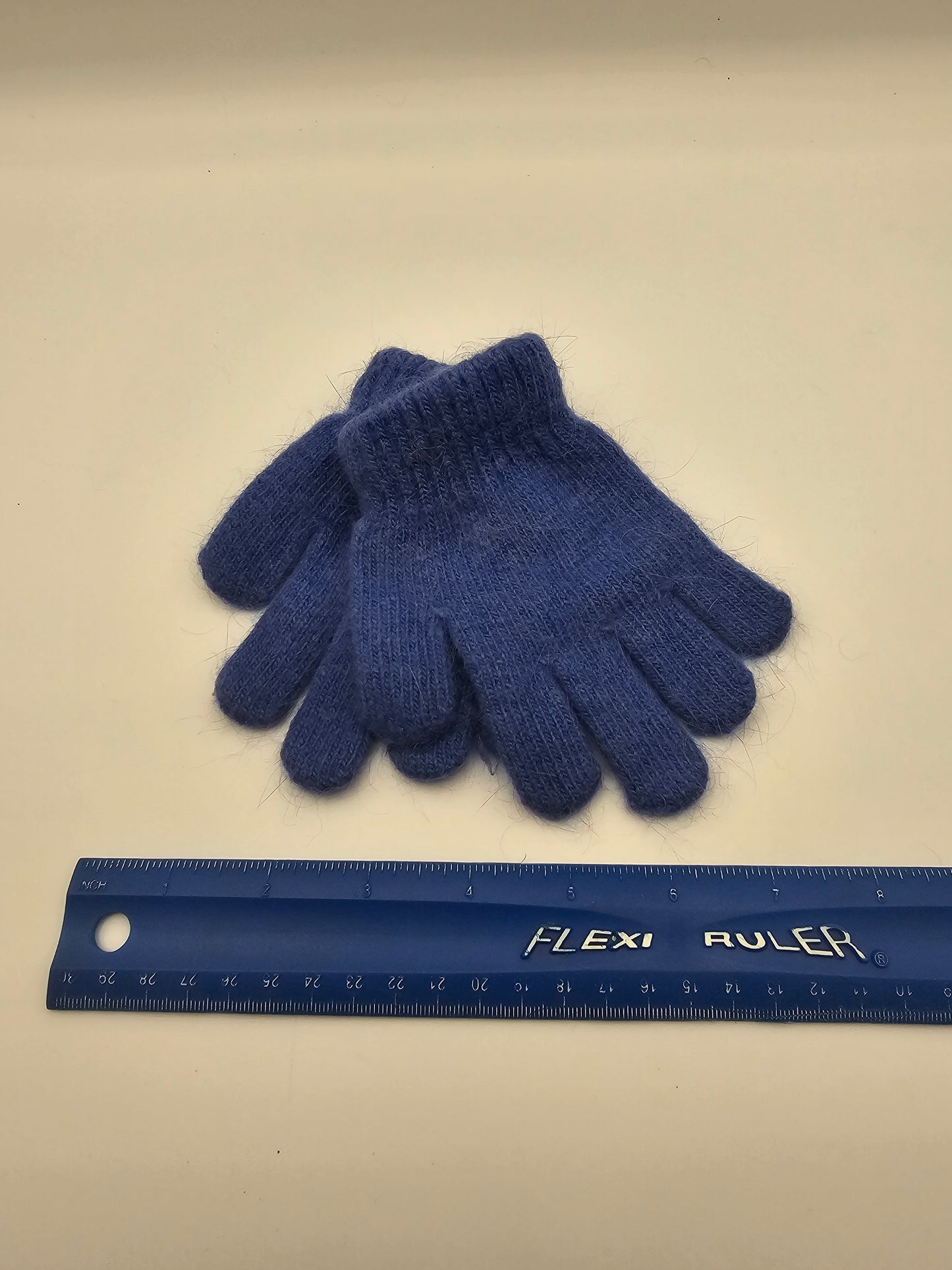 Angora Blue Stretchy Gloves Kids