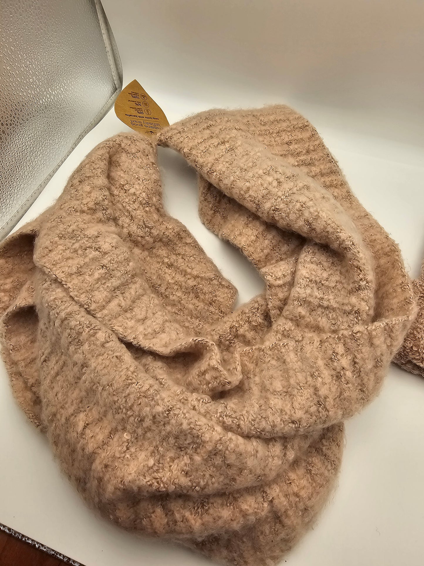 Common Good Infinity Scarf and Winter hat Light Pink