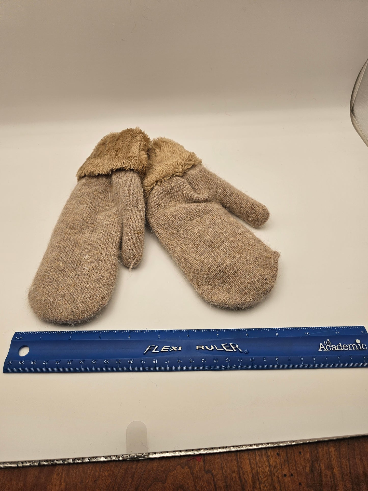 Angora Tan Mittens Adult