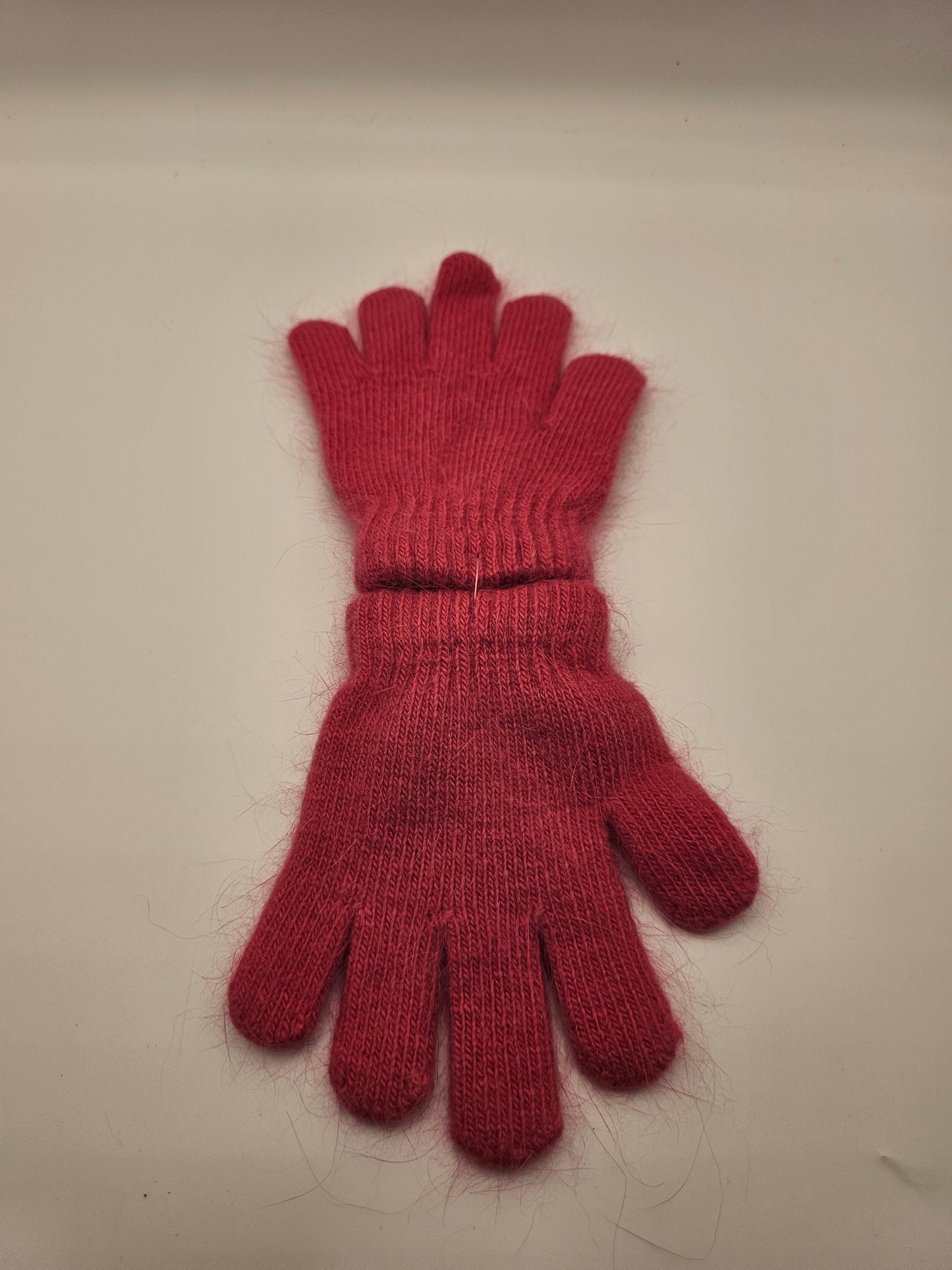 Angora Pink Stretchy Gloves Kids