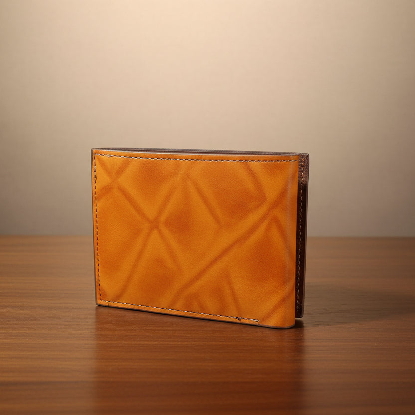Tan Wallet with Skull Design