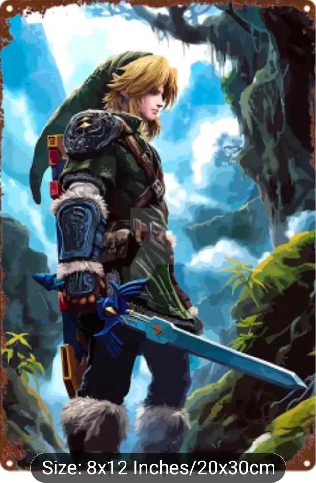 Link Metal Sign Zelda Artwork Decor