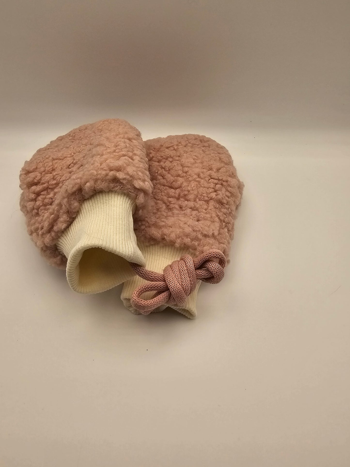 Pink Sherpa Mittens Kids