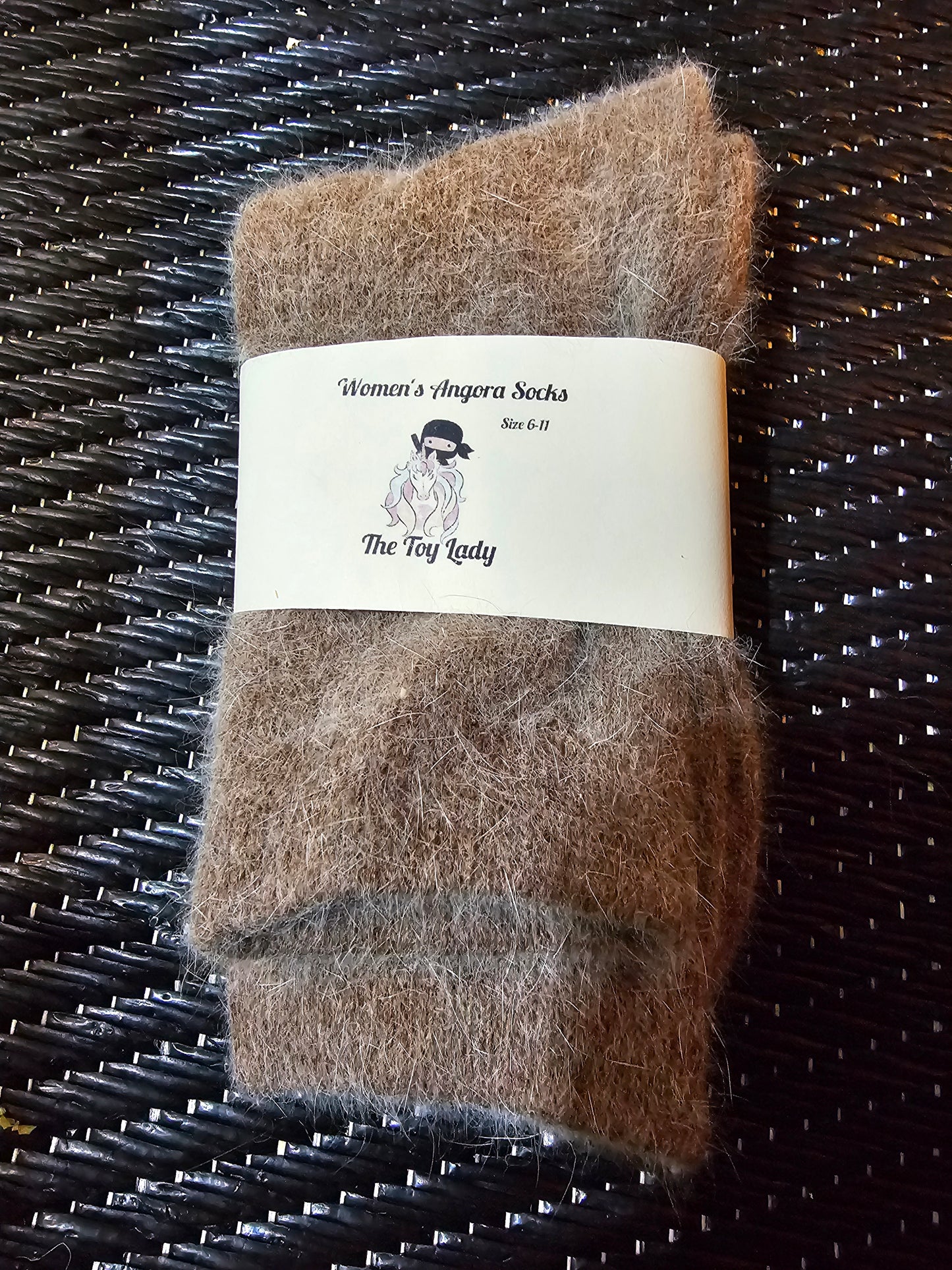 2 Pair Adult Angora Rabbit Fiber Socks