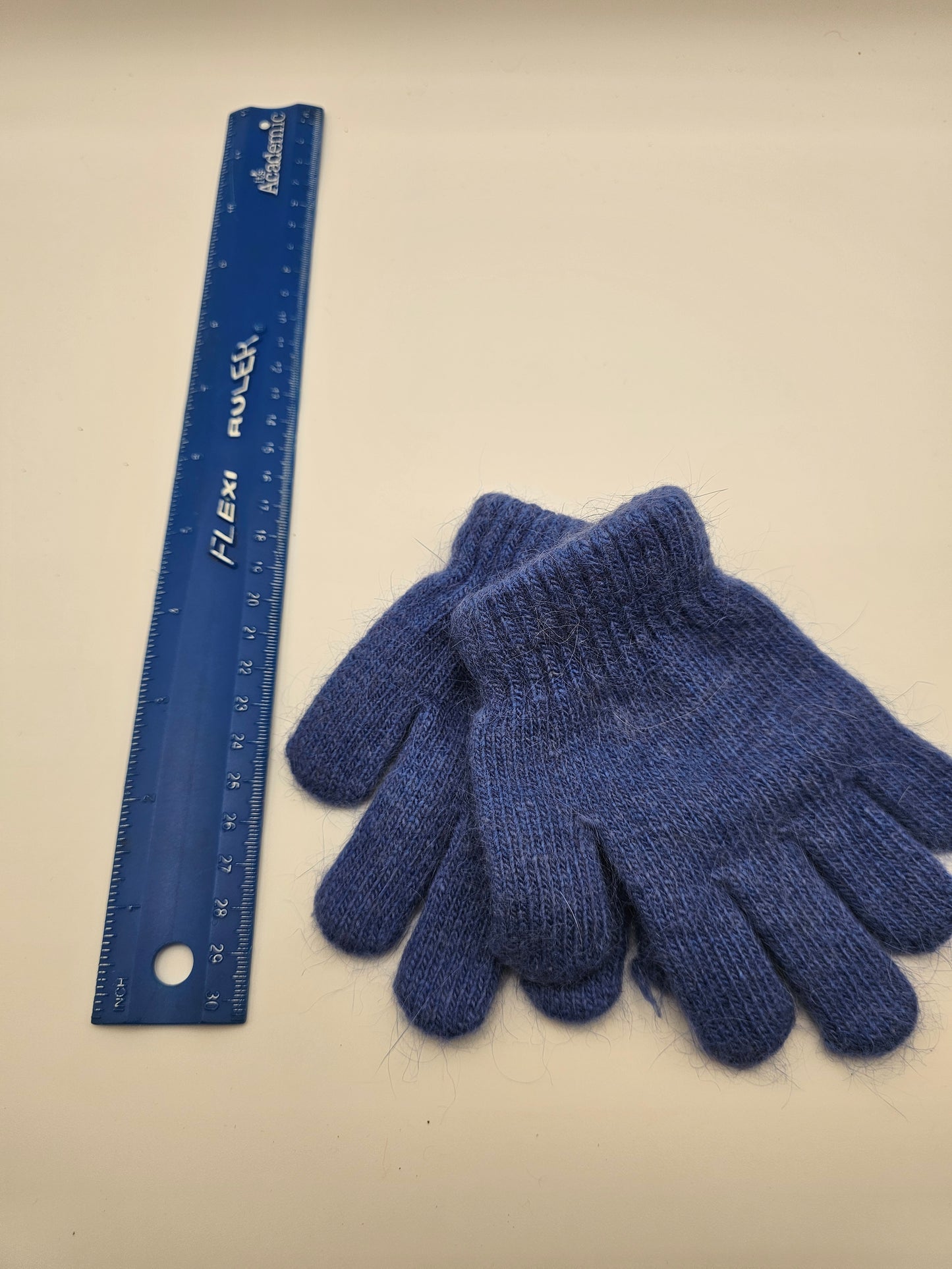 Angora Blue Stretchy Gloves Kids