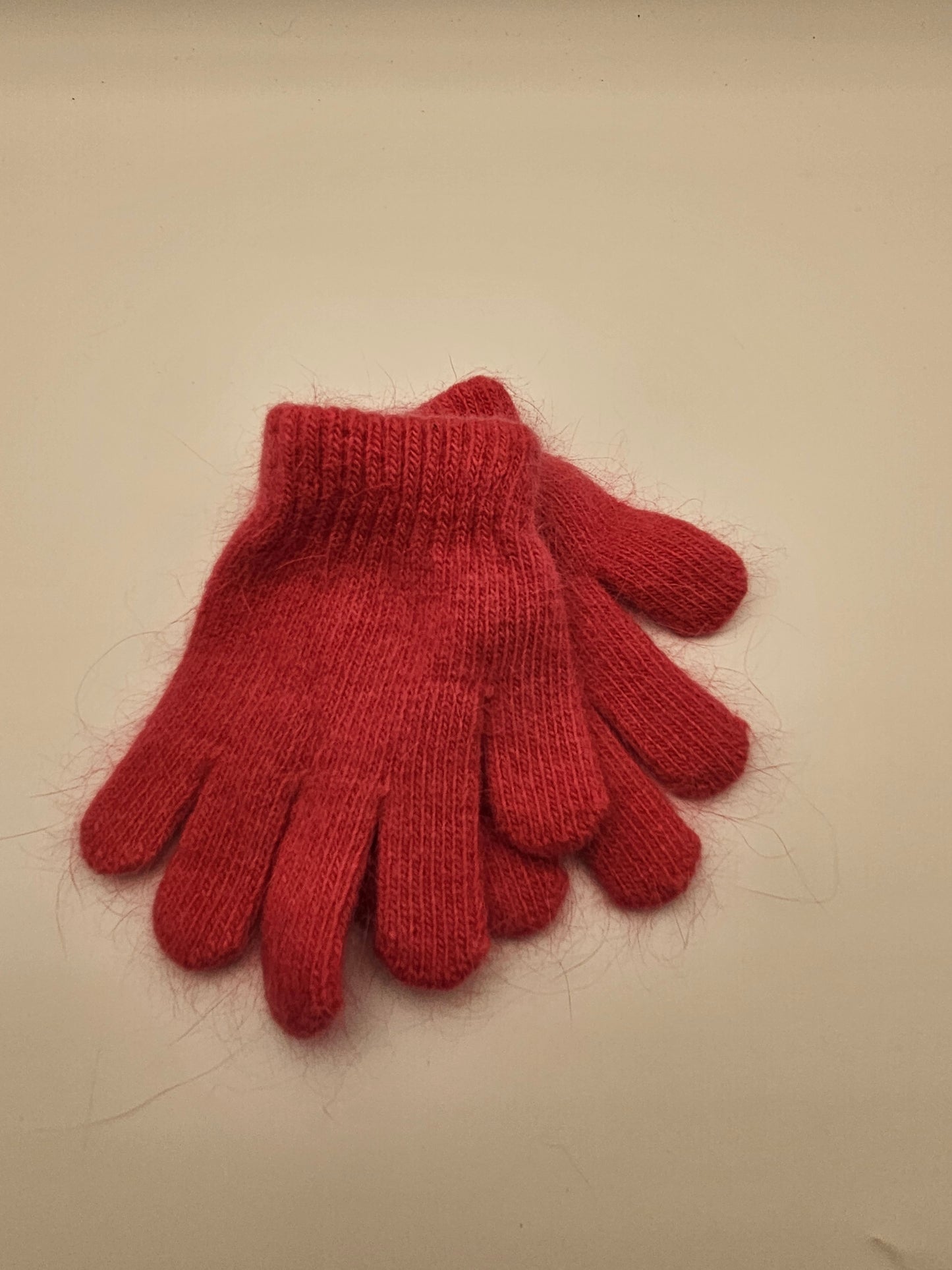 Angora Pink Stretchy Gloves Kids