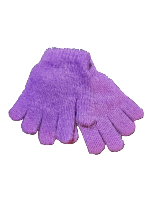 Purple Kids Angora Rabbit Fiber Stretchy Gloves