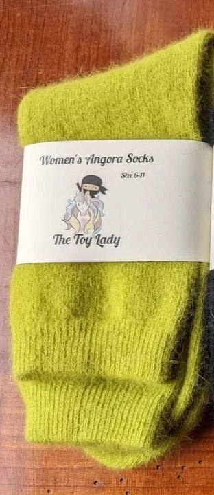 2 Pair Adult Angora Rabbit Fiber Socks