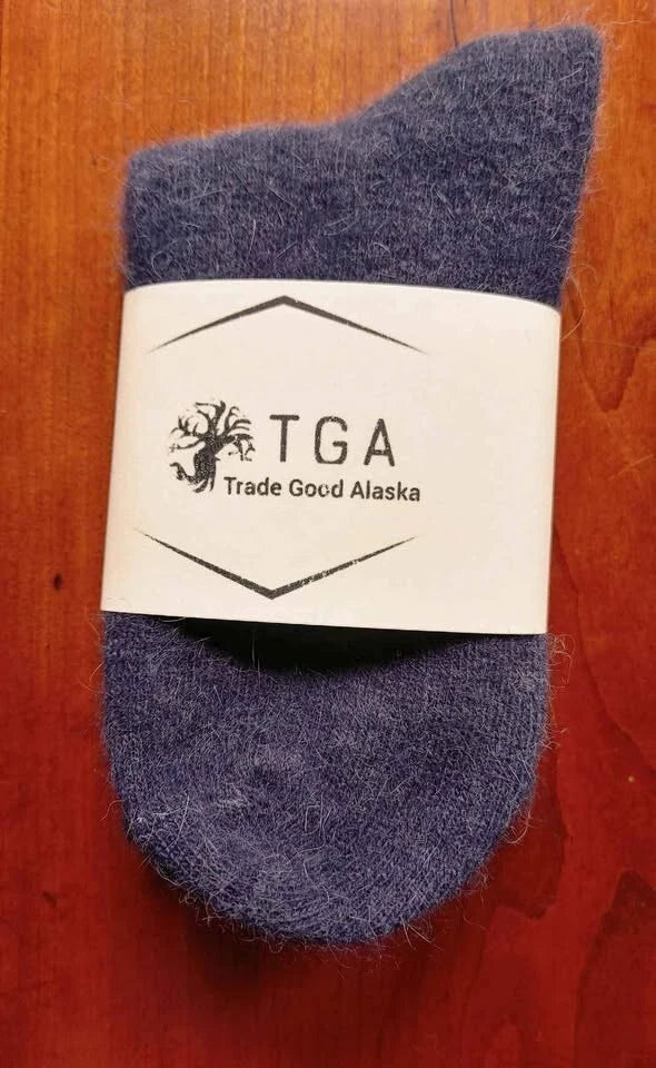 2 Pair Adult Angora Rabbit Fiber Socks
